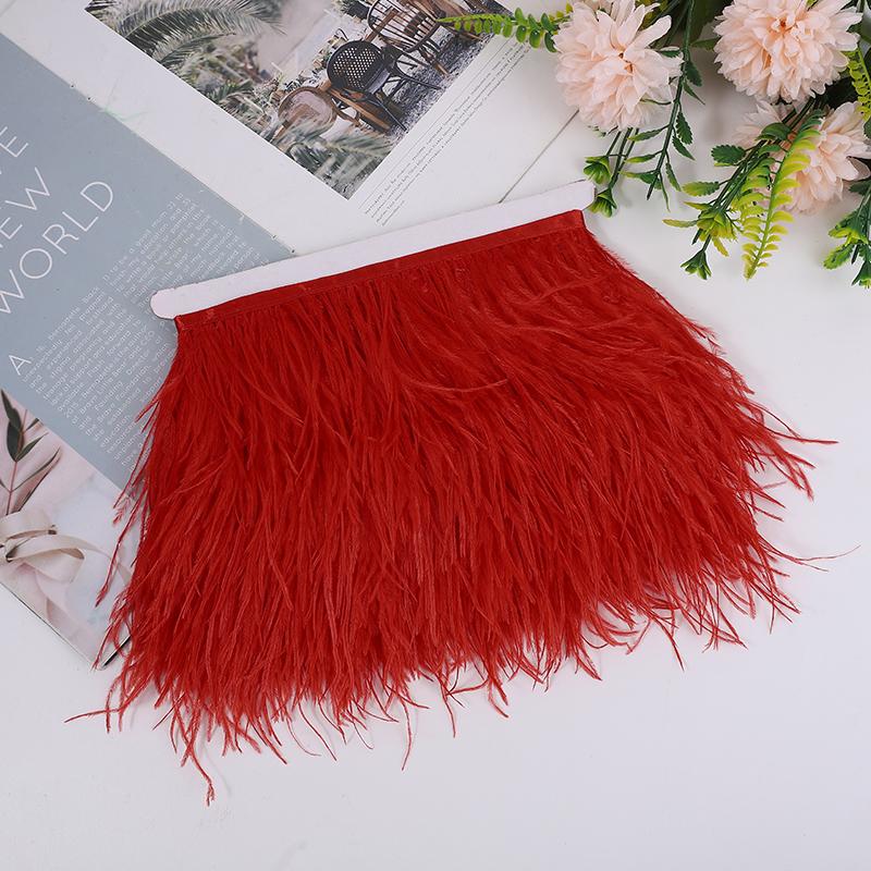 Natural Ostrich Feather Ribbon 1/5/10M, 10-15Cm Multicolor For Diy Crafts, Carnival Decor, Stage Show, Ready Stock, Factory Dire
