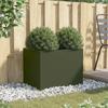 VidaXL Jardinière, Bac à Fleurs, Pot de Plantes, Boîte à Fleurs, Jardinière Surélevée de Jardin Patio Terrasse, Vert Olive 841604