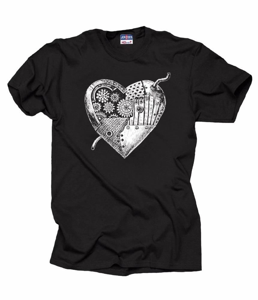 Mechanical Heart TShirt Creative Stylish Tee Shirt Robot Heart S