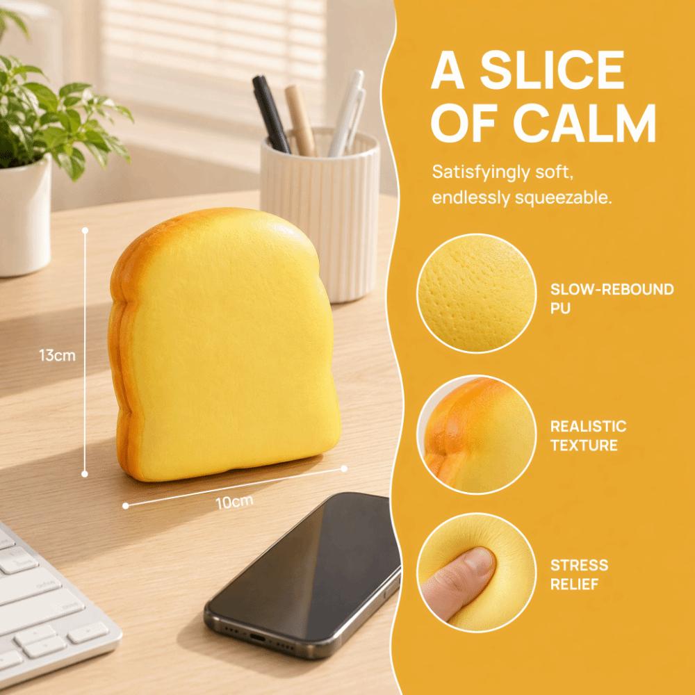 Slow Rising Toast Bread Squeeze Toy Simulated Fidget Bread Soft Cute Toast Sensory Toys Kids Adult