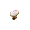 European Flower Ceramic Handles Kitchen Cabinet Storage Dressers Classic Wardrobe Cabinet Closet Door Pulls