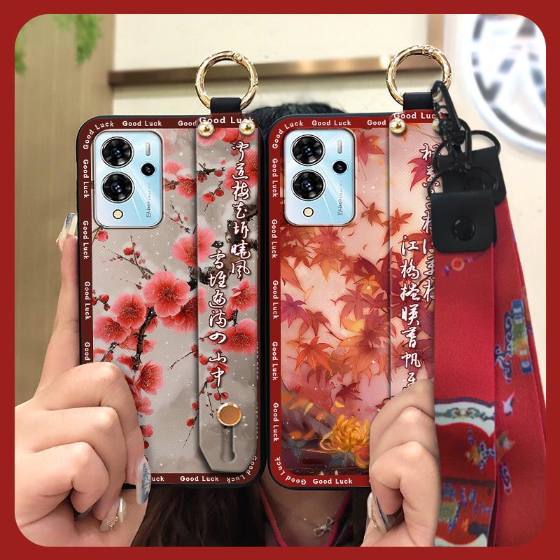 Silicone Dirt-resistant Phone Case For ZTE Blade V40 Pro Durable Waterproof Wristband Anti-dust Shockproof Elderly Lady