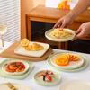 Milk Huhu Ceramic Plate Hotel Restaurant Household Bone Saucer Western Plate Steak Plate Pizza Plate Pasta Plate Rice Plate