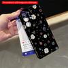 2DFlat Samsung Phone Case Black Background with White Daisies and Colorful Spirals Applicable To Galaxy S22 S23 S24 S25ULTRA S26 A12 A13 A14 A15 A16