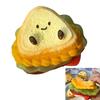 Squeeze Food Stress Toy Sensory Decompression Toy For Children Adult Soft PVC Sandwich Play Food for Tension Eliminate