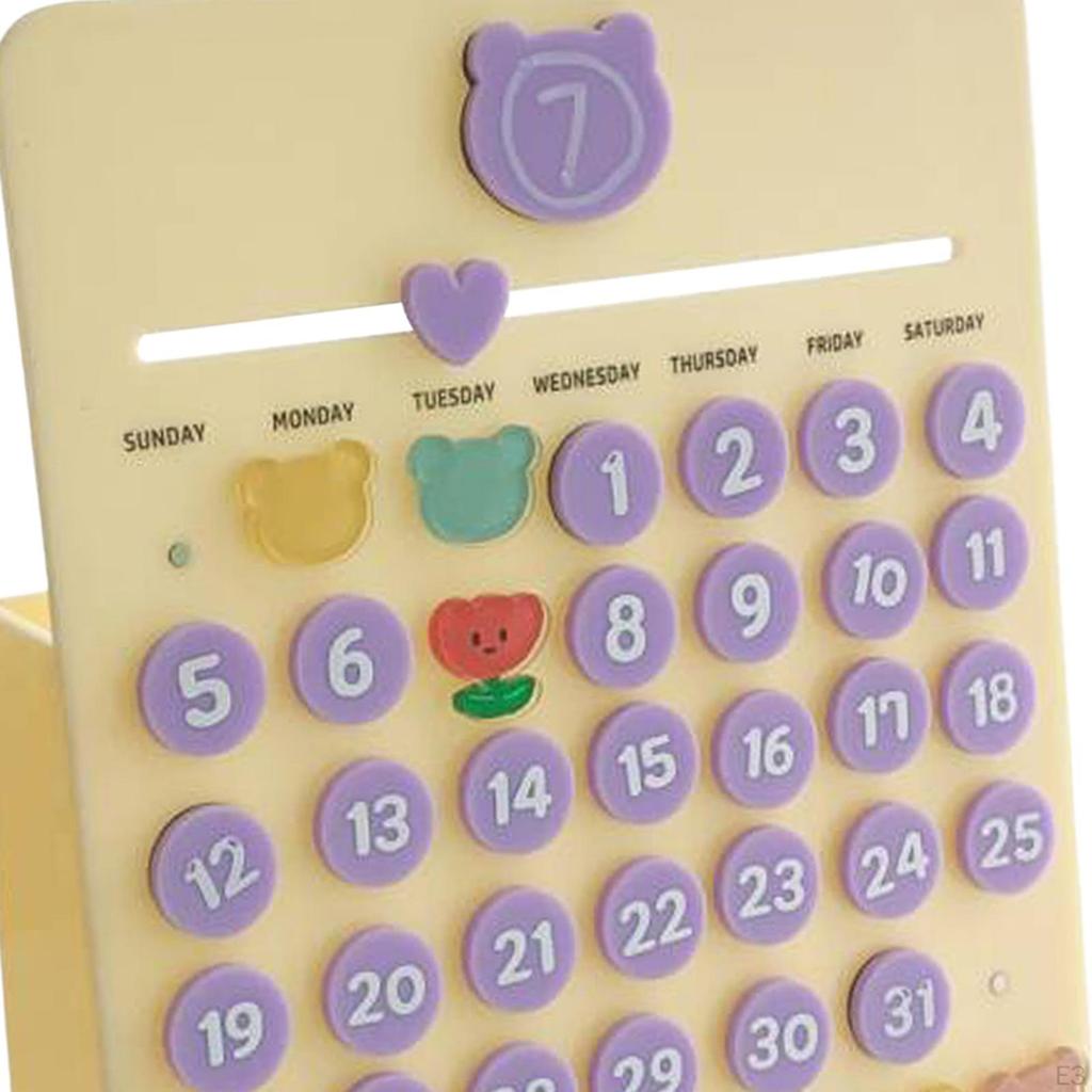 Calendar Educational Toys Room Decoration Learn Months Weeks and Days for Desktop Ornaments