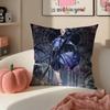 Game Genshin Wanderer Scaramouche Cushion Cover Pillowcase Short Plush Invisible zipper Room Sofa Cushion Cover