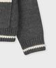 Fallett Drawing Garden Cowichan Knit Zip-Up Grey