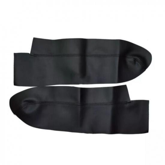 Pair Black Leather Front Door Panels Armrest Cover Fit For Honda CR-V 2007-2011