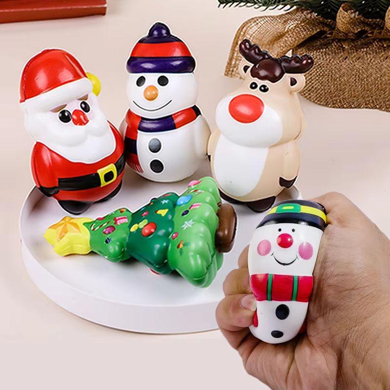 Christmas Toys Santa Claus Christmas Tree Squeezing Bouncing Toy  Stress Relief Gift Christmas Party Decoration Ornament