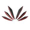 6Pcs/set Universal Car Spoiler Canards Fit Black Carbon Front Bumper Lip Splitter Fin Air Flying Spoiler Auto Body Kit Accessory