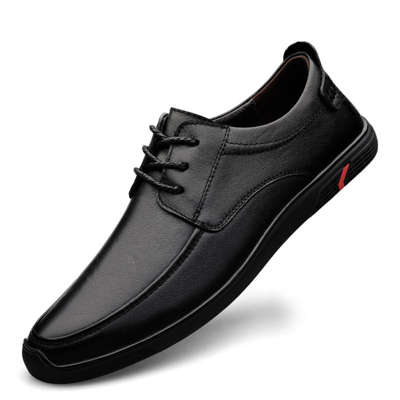

Men s New Advanced Luxury Brand Genuine Leather Shoes Business Office Wedding Party Shoes Fashion Trends Comfort Loafers Shoes 46 чёрный