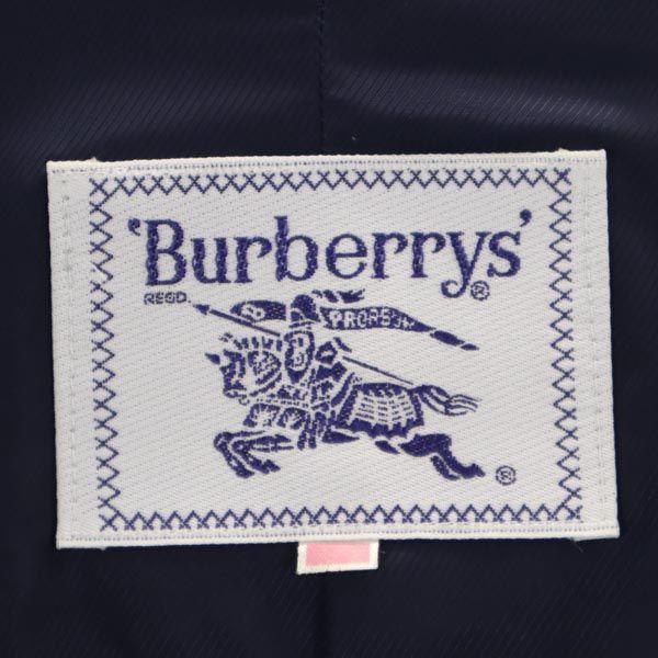 Burberrys wool Lapel switch double Jacket 11AR Navy system Old Women Used