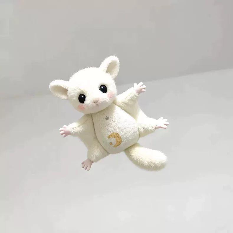 

1PC popular little flying mouse plush pendant toy honey bag glider doll keychain schoolbag pendant doll plush