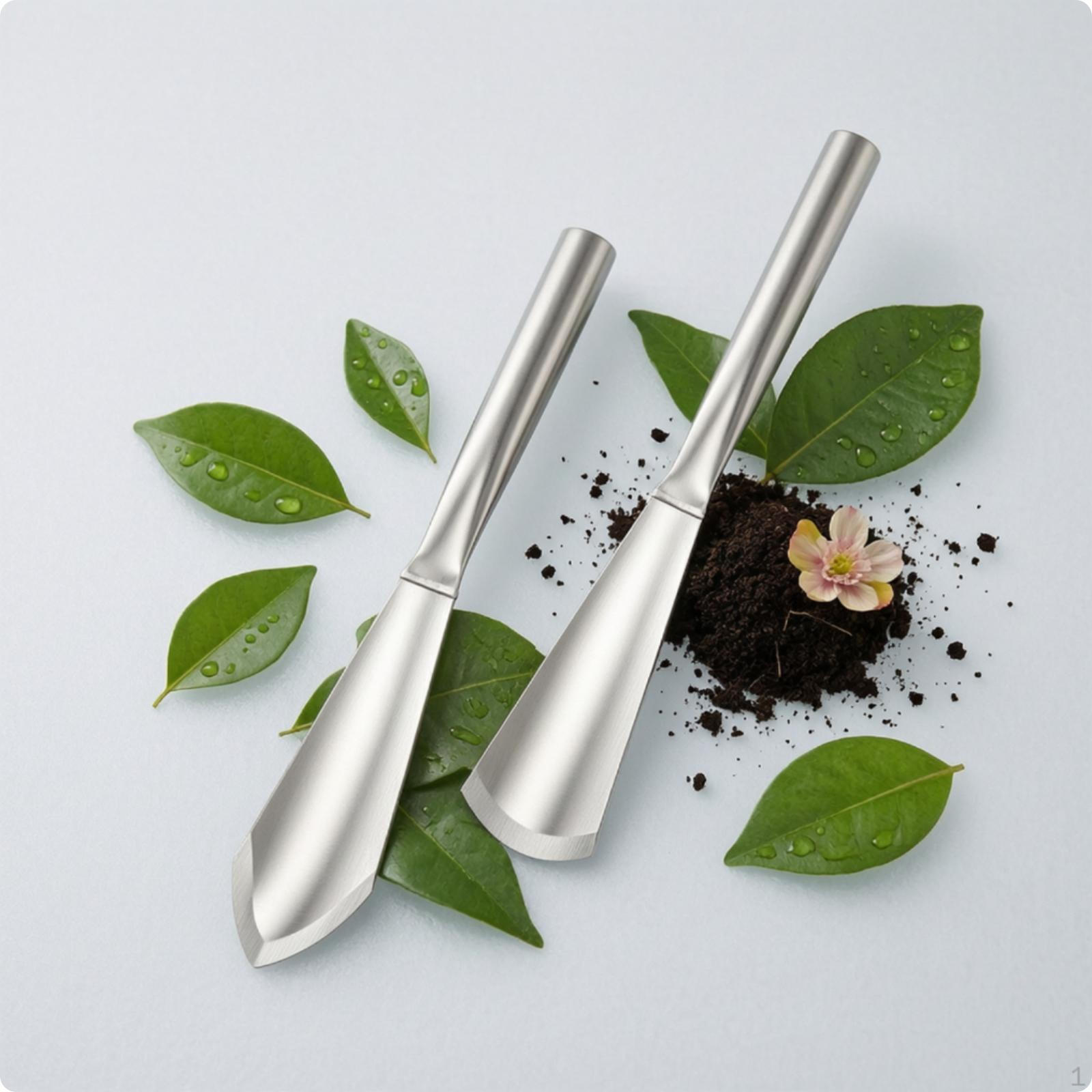 2 Pieces Garden Hand Trowel Stainless Steel Tool Rust Resistant for
