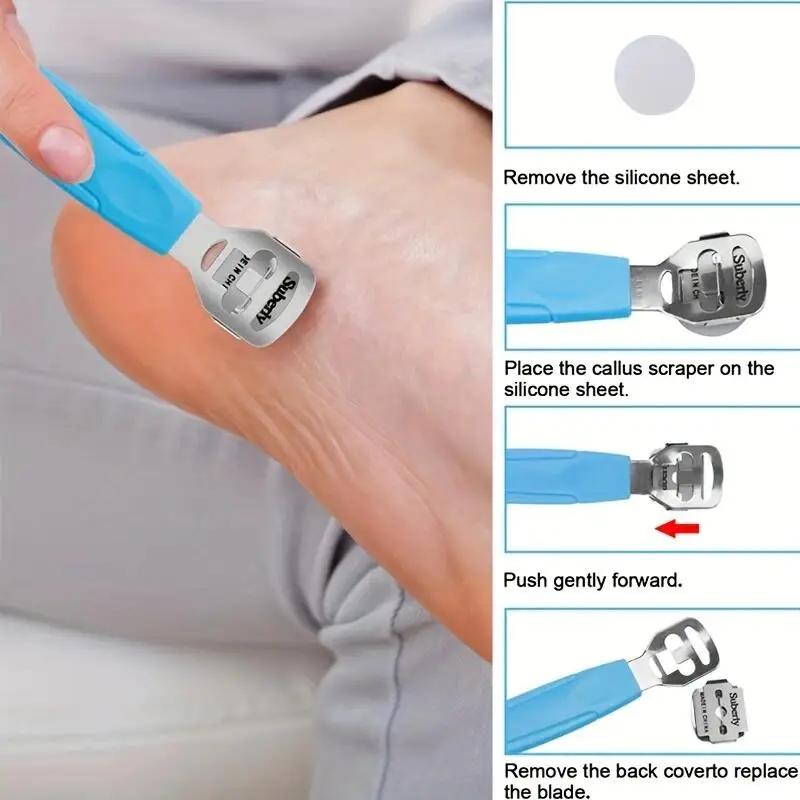 Set Pedicure Esfoliante e Scrub per Calli Spazzola Scrub Piedi Acciaio Inossidabile Lato Doppio Pedale Pietra per Cura del Piede