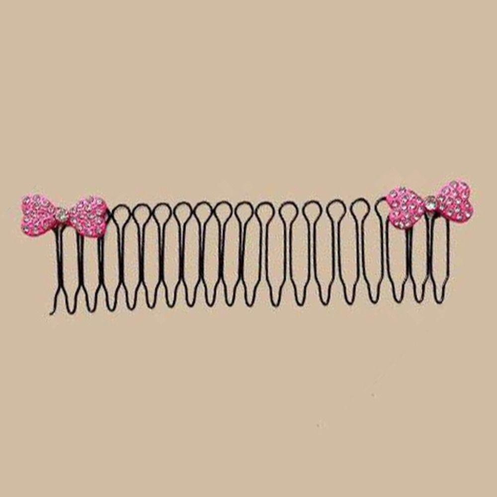 Butterfly Invisible Extra Hair Holder Rhinestone Fixed Combs Sweet U Shape Hair Styling Comb  Girls