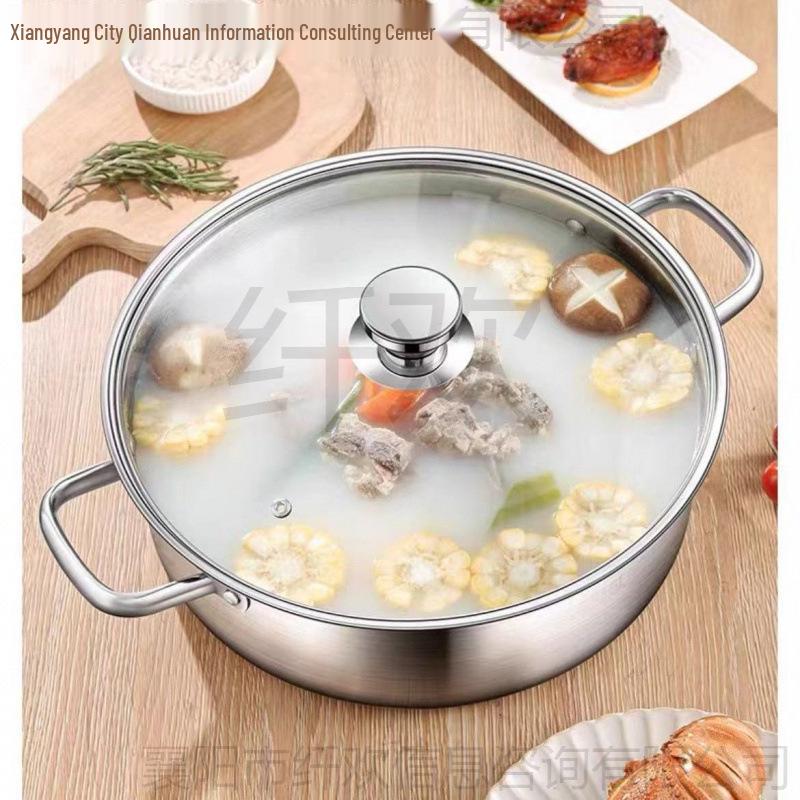 Garnek ze stali nierdzewnej 316 do gotowania na gazie i indukcji - Bardzo gruba miska klasy spożywczej