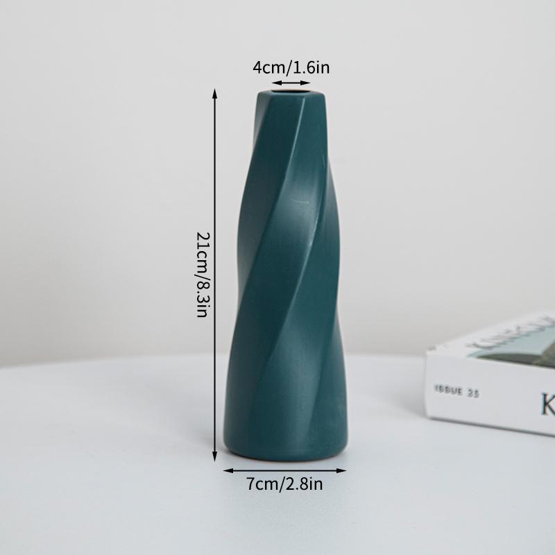 Nordic Minimalism Flower Vase Plastic Vase Dining Table Decorations Creative Plant Bottle Living Room Container Ornament