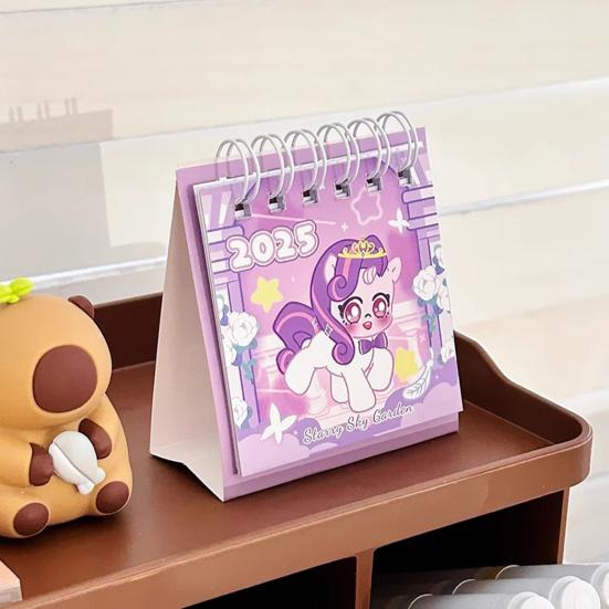 2025 Mini Schreibtisch Kalender Cartoon Monatliche Planer Kalender August. 2024 bis Dezember. Kalender 2025