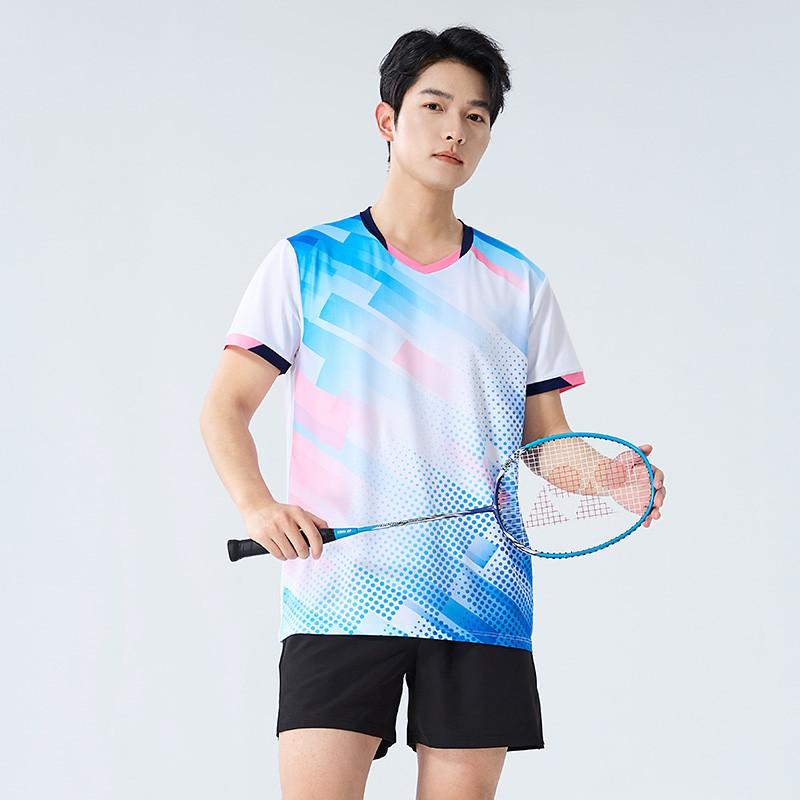Quick-Dry Badminton Set Women Men Volleyball Table Tennis Training Team Uniform With Number Printing