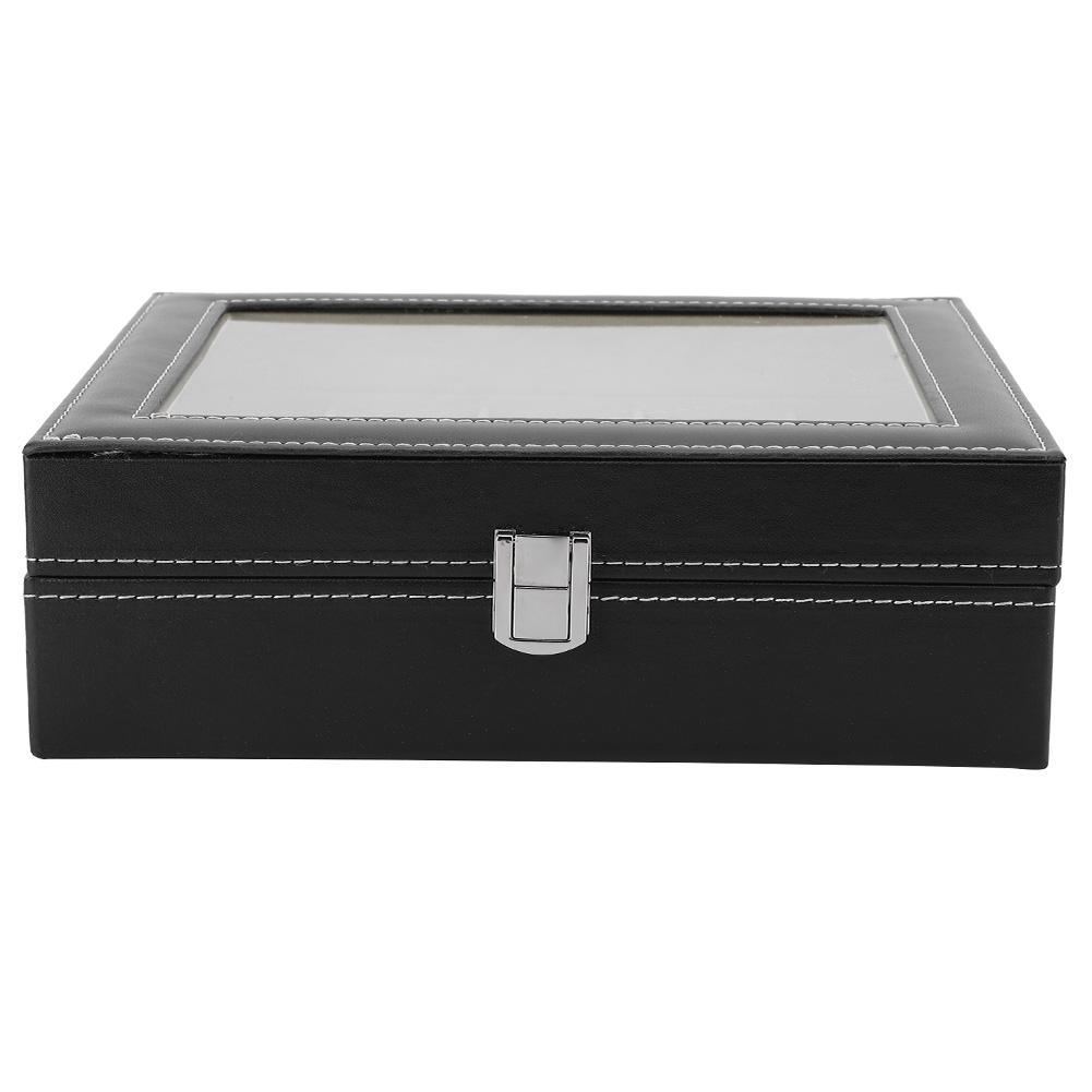 Portable PU Leather Watch Bag 10 Slots Jewelry Display Case Storage Holder
