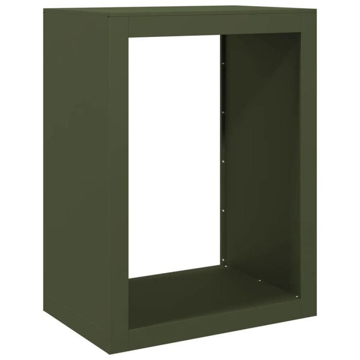 VidaXL Firewood Rack Green 60x40x80 Cm Steel, Log Store, Fireplace Log Holder, Log Stand, 850999