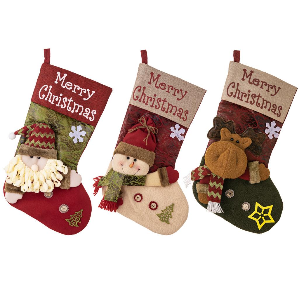 Leather Stylish Highend Christmas Stocking Perfect For Snowman And Reindeer Themed Decor Holiday