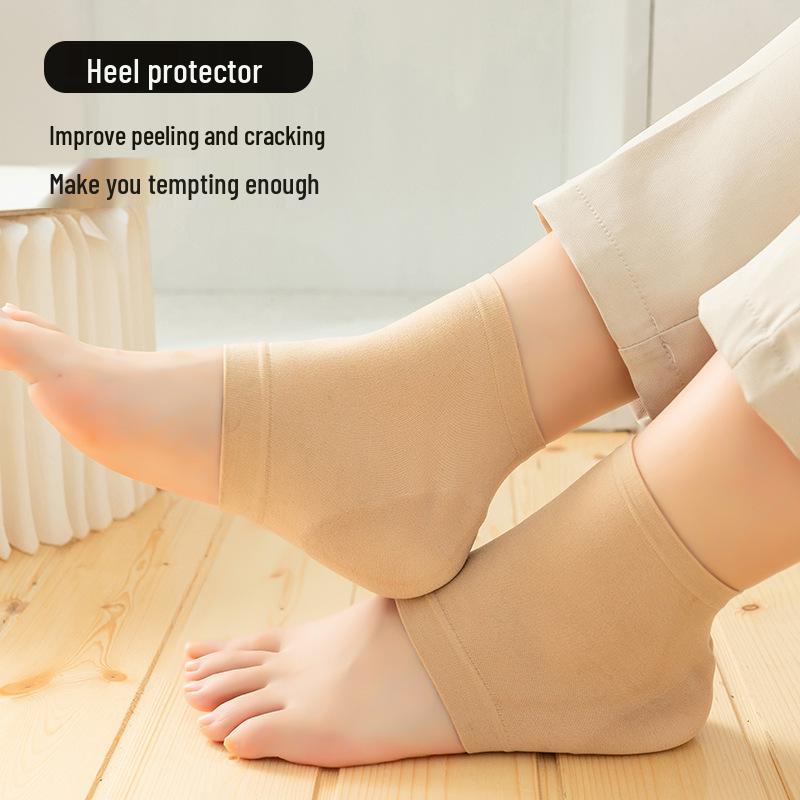 Unisex Anti-Cracking Moisturizing Heel Socks with Negative Ion Silicone