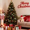 6Pcs DIY Christmas Tree Hanging Pendant Gold Glitter Xmas Tree Decoration  Home Navidad Decor