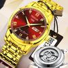 Fatilon Automatic Non-Mechanical Watch Tourbillon Luminous Waterproof Watch Men'S Pouch Drill Dial High-End Watch