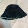 [USED] LECYTO TXT KNIT BUCKET HAT BLACK