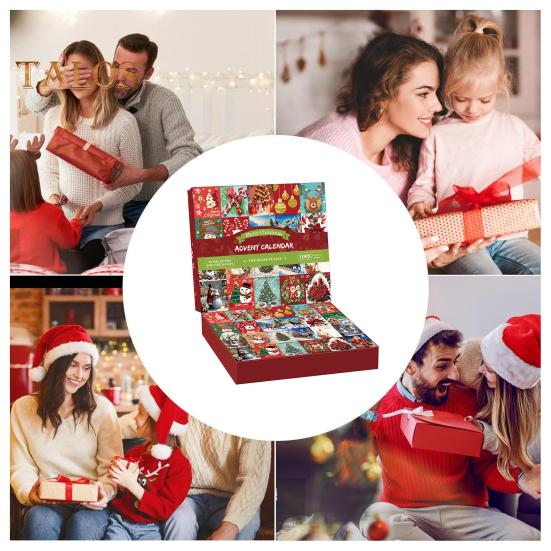 Weihnachts-Adventskalender-Puzzle 1000 Weihnachts-Countdown-Puzzle Winter Santa Schneemann Weihnachtsschmuck