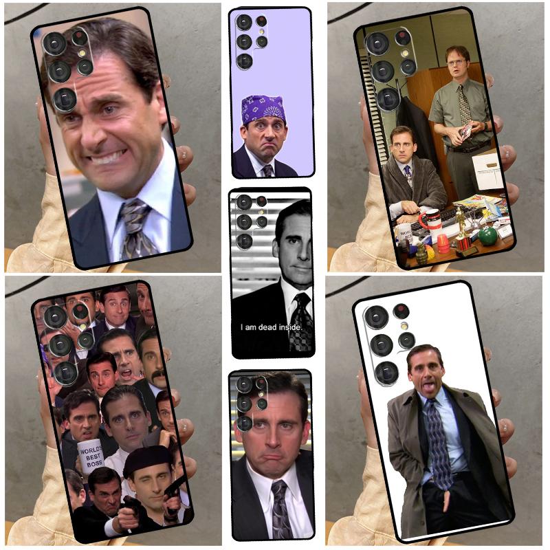 The Office Michael Scott Case For Samsung Galaxy S22 S23 Ultra S21 S20 FE S9 S10 Note 10 Plus Note 20 Ultra Cover