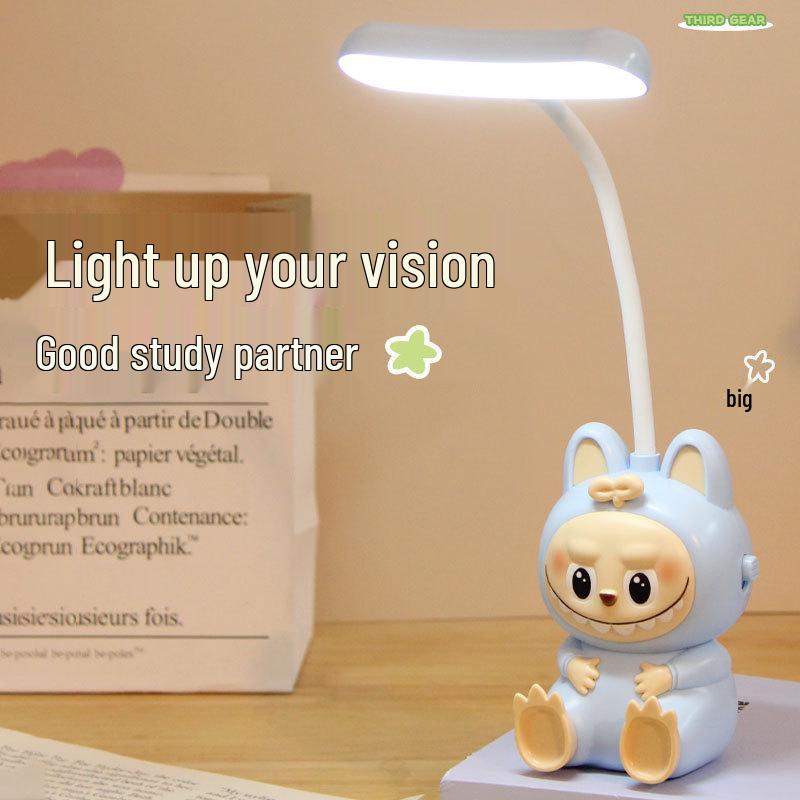 Lumină de noapte Labubu de desene animate, lampă de masă USB pentru copii