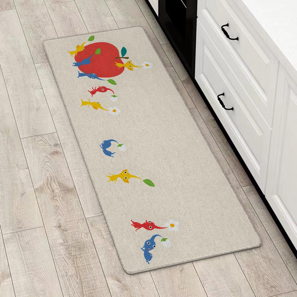 Entrance Front Door Doormat Cartoon PikminS Non-slip Kitchen Rug Living Room Rugs Balcony Bathroom Foot Mat Floor Mats Carpet