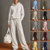 Women S Casual Loose Hoodie Sweatpants Two Piece Set