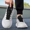 Men’s Black Sports Shoes White Running Sneakers Summer Breathable Shoes Students Large Size Jogging Shoes Light Weight