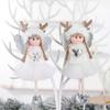 1pc 20*9CM Christmas Plush Angel Doll Pendant Cartoon Cute Gauze Skirt Girl Doll Xmas Tree Hanging Pendants Merry Christma Decor