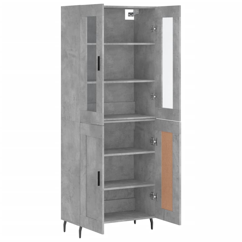 Highboard Concrete Grey 69.5 x 34 x 180 cm Particleboard
