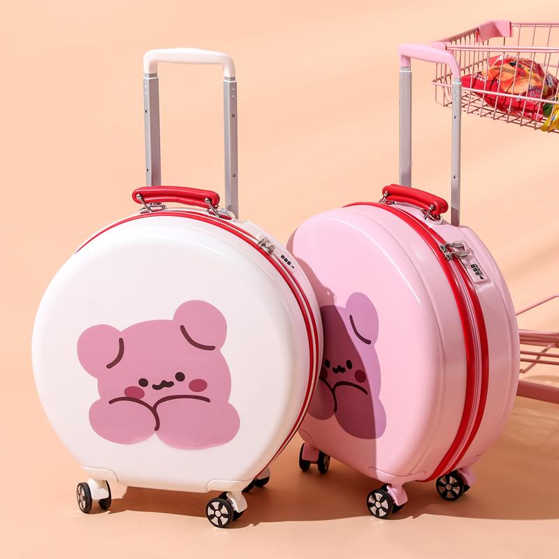18''bære koffert på hjul Avrundet vogn Bagasjesett Jenteveske Cartoon Kid Reisebagasje Tilpasset Kina fabrikkbagasje
