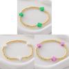 Kreuz Anhänger Kupferperlen Armband Mit Bunter Weichmasse Für Unisex Modeaccessoire
