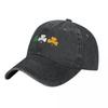 Irland Klee Denim Baseballkappe Glücksflagge Unisex Design Hip Hop Hüte Streetwear Outdoor Sport Dropshipping Baseballkappen