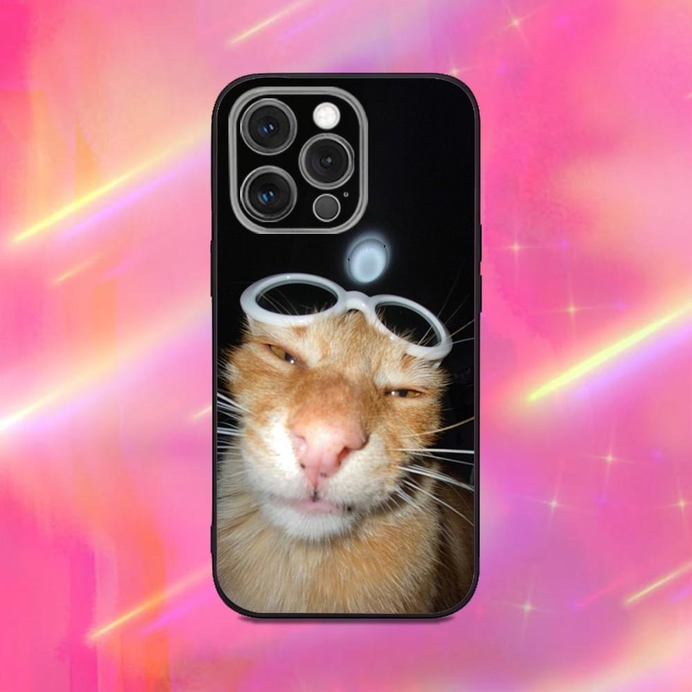 

Funny Cute Cat Phone Case For iPhone 17 16 15 14 13 12 11 Pro Max Mini SE 7 8 Plus 17E Air Shockproof Non-Slip Soft Back Cover iPhone 7 8 SE