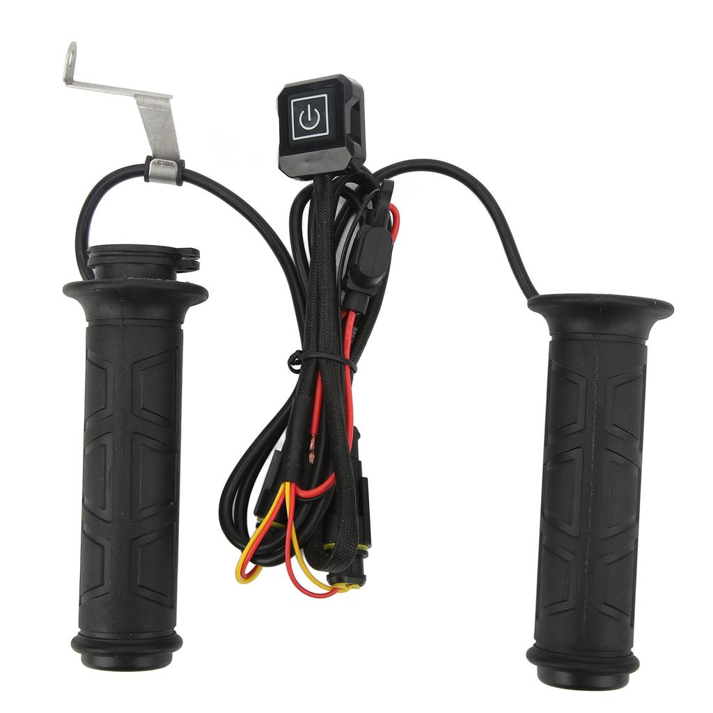 Motorcycle Heated Hand Grip 3 Levels Temperature Adjustment Electric Hand Grips for 22mm Pipe Diameter Motorbike DC12V