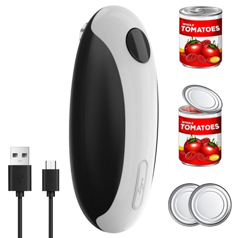 

Electric Can Opener smooth Side Tin Jar Opener Portable Kitchen Tool Practical Automatic Jar Bottle Easy to Use 1