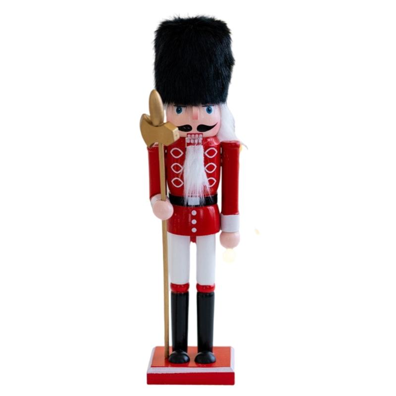 Christmas Nutcrackers Ornament, Wood Christmas Nutcrackers Soldier Figures Standing Decorations for Christmas