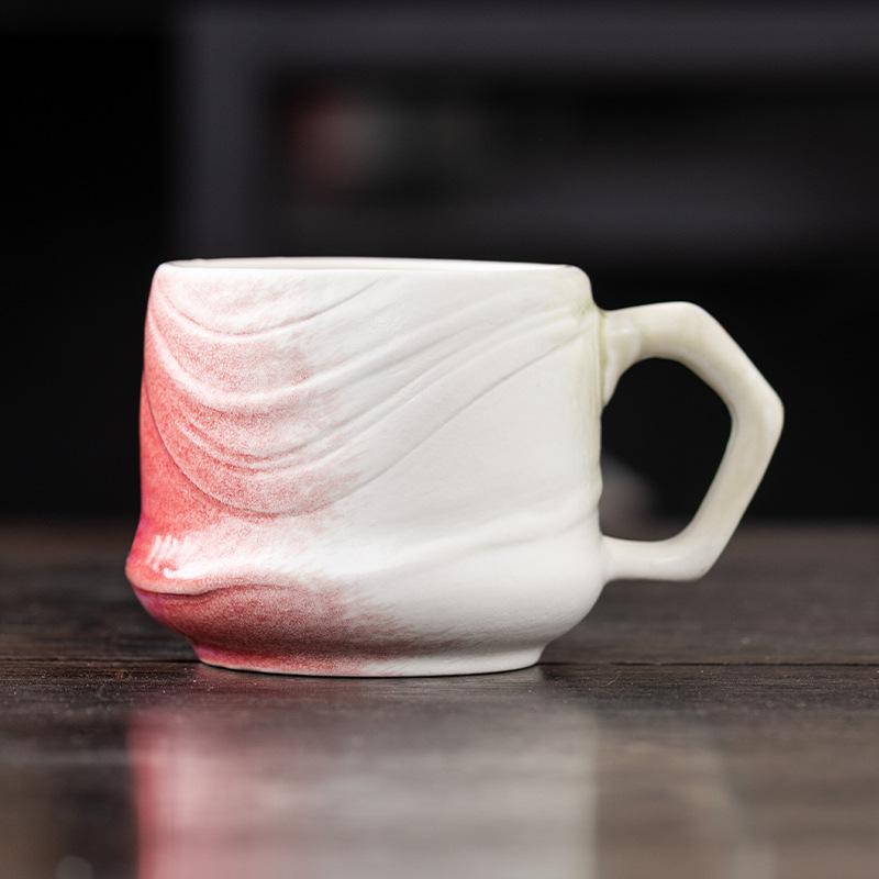 Retro Ceramic Cup Kiln Change High Value Coffee Cup Creative Coarse Pottery Latte Cup Mug