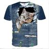 Summer New Style Summer Women's Loose Round Neck Short Sleeve Cat 3D Printed T-shirt