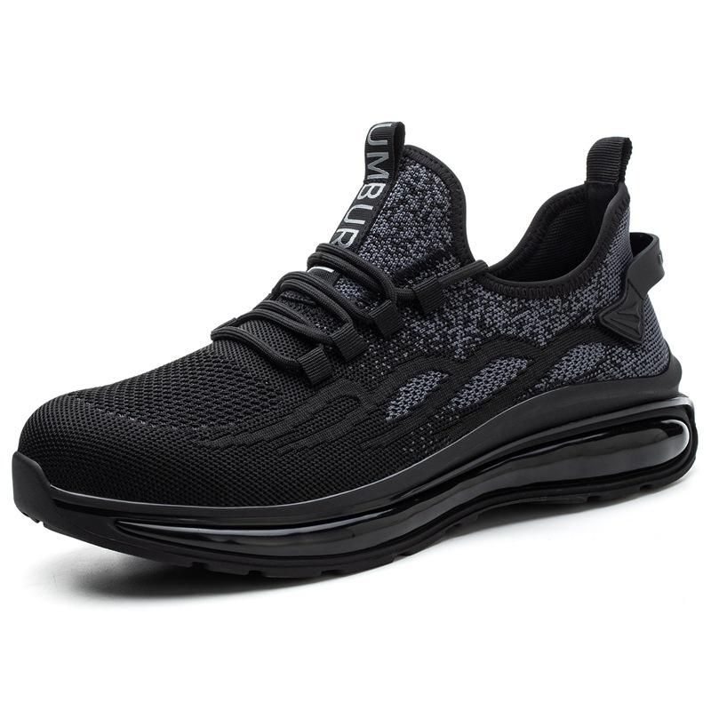 Lightweight fly-woven men's smash-proof and puncture-proof wear shoes, breathable steel baotou safety shoes, protective shoes